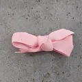 Pince à cheveux à nœud en ruban rose pour filles avec couleur macaron - Rose (11)