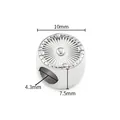 10mm silver stainless steel spacer bead with 4.3mm large hole for DIY jewelry - Steel Color Textured Round Spacer Bead