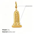 Premium gold plated stainless steel Empire State Building charm pendant for DIY jewelry - Gold Empire State Building Style (PJ2226G)
