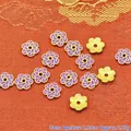 Detailed view of 8mm purple enamel flower bead spacers for DIY jewelry making - 8mm / Purple (P105)