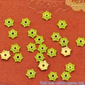 Close-up of 7mm green flower alloy spacer beads with 1.5mm hole for DIY jewelry. - 7mm / Light Green (P137)