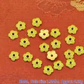 Small 8mm green enamel flower spacer beads with 1.5mm hole for DIY jewelry making - 8mm / Light Green (P153)