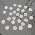 Natural white mother of pearl alphabet beads 6-8mm with gold engraved letters for DIY jewelry - Set of 26 Alphabet Letters / 6mm 0.2g/piece