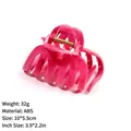 Elegant pink marble textured hair claw clip made of durable ABS material for women - 9.5cm Fence - Abs - M-2516 Pink Purple / ABS