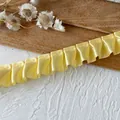 Pale yellow 2.5cm pleated satin ruffle ribbon for DIY doll clothes sewing decoration - Yellow Approximately 3 Meters Long And 2.5 Cm Wide. Please Enter Or