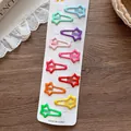 Lot de 10 pinces à cheveux étoiles colorées aux tons crème pour filles et bébés - 1-10 Modèle D'étoile À Longue Queue