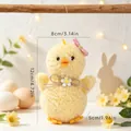 Ciondolo pulcino di Pasqua in peluche di lana d'agnello giallo con dimensioni 12cm - Giallo