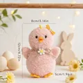 Simpatico ciondolo pulcino di Pasqua in lana d'agnello rosa con dimensioni 12x8x5cm - Rosa