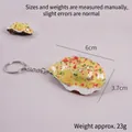 Realistic PVC oyster keychain model, 6cm x 3.7cm, 23g lightweight simulation food pendant - Chili Cheese Oyster-Keychain