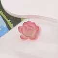 Rosa Harz Lotusblume Perle Anhänger für DIY Ohrring und Schmuckherstellung - Lotus Stil (LF3372-06)