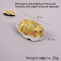 Lifelike simulation oyster seafood model PVC toy keychain charm for bags 6cm 20g - Chili Cheese Oyster-Model