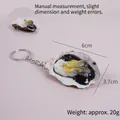 Realistic PVC oyster keychain pendant with manual measurement details - Sauced Oyster-Keychain