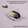 Realistic PVC simulation oyster keychain seafood model with 6cm and 3.7cm dimensions - Sauced Oyster-Model
