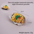 Realistic PVC simulation oyster model keychain for bags, dimensions 6cm x 3.7cm - More Garlic Oyster-Model