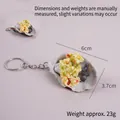 Realistic PVC simulation oyster keychain model, 6cm size, unique food-themed charm. - Less Garlic Oyster-Keychain