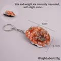 Realistic PVC simulation oyster keychain with metal ring, 6cm length, weight 25g. - Spicy Garlic Oysters - Keychain Style