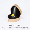 Golden heart-shaped LED jewelry ring box featuring premium light effect for gift packaging - Basic Gold