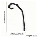 Manche de balai de sorcière noir amovible avec dimensions pour décor d'Halloween - Accessoires Pour Tiges De Cintrage