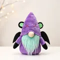 Purple Halloween gnome plush doll decoration featuring bat wings and signature X-shaped eyes - Purple (Bat Style)