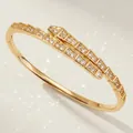 Elegant gold-tone snake bangle with sparkling rhinestones for women's luxury fashion - Gold Standout Bangle BS-J5537G