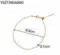 Adjustable 6cm gold stainless steel chain bracelet with lobster clasp and slider bead - Steel / 18cm / Gold Bracelet Chain - 18cm