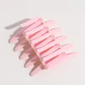 Minimalist baby pink hair insert comb for elegant styling - Glossy Pink