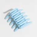 Minimalist light blue cross-insert hair comb for elegant and effortless updo styling - Glossy Blue