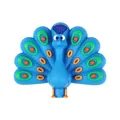 Linda cuenta de silicona de pavo real 3D para la fabricación de joyas DIY y manualidades - Pavo Real 3d