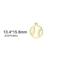Pendentif baseball évidé doré en acier inoxydable pour bijoux DIY, taille 13,4x15,8mm - Baseball / Or