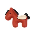 Cuenta de caballo de silicona 3D roja para la creación de joyas DIY y artesanías - Caballo Marrón En 3d