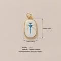 Hand-painted blue dragonfly enamel pendant in gold-plated oval frame - Dragonfly Pendant