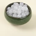Premium 7A grade white agate semi-translucent loose round beads for DIY bracelet jewelry making - 7A White Agate / 10mm Diameter Approximately 1.2mm Aperture 38 Carefully Selected Beads.