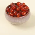 Vibrant red carnelian agate round beads, high polish loose beads for DIY jewelry crafting - 7a Grade Red Agate / 12mm Diameter Approximately 1.5mm Aperture 32 Carefully Selected Beads.