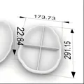 Wavy flower shaped silicone mold for DIY resin dish showing product dimensions - D4049 Oval Irregular Dish Mold