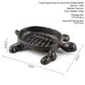 Porte-savon vintage en fonte en forme de tortue avec trous de drainage, noir - Porte-savon Tortue - Brun Rouille (7528)