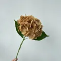 Vintage coffee-colored 3D real touch artificial hydrangea for wedding and hotel decor - Light Coffee