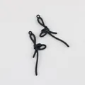 Vue détaillée de pendentifs nœuds papillon noirs en alliage pour bijoux DIY - Noir