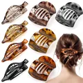 Set van diverse geometrische haarklemmen in schildpadmotief voor elegante kapsels - Glanzende Geometrische Haarklem Set