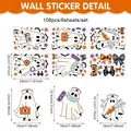 Set di 108 adesivi da parete Halloween fantasma infermiera con dimensioni dettagliate - 20*30cm (Adesivo Statico) / Uv26y80700s_t*6 Fogli