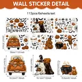 Set of 113pcs Halloween static window stickers with pumpkin and ghost motifs decal - 20*30cm (Static Sticker) / Uv26y80783s_t*6 Sheets
