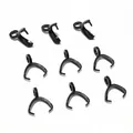 Hochwertige glänzend schwarze Edelstahl-Anhängerschlaufen für DIY-Schmuckherstellung - 2.5x9mm / Schwarz