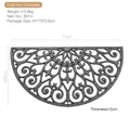 Zerbino esterno a mezzaluna in ghisa vintage con eleganti decori a ricciolo - 2814 Aegis Ship Semicircular Pad