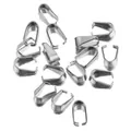 High-quality stainless steel pinch bails for DIY jewelry necklace pendant making - 3*7mm / Steel