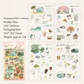 Wasserfeste PET-Aufkleber mit Naturmotiven im Aquarellstil, 4er-Set für das Journaling - Wind über der Wildnis