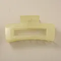 Große minimalistische hellgelbe Haarklammer aus Kunststoff für das Haarstyling von Frauen - Rechteckig 10,5CM / Geleegrün (Glänzend)