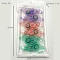 Lot de 6 rouleaux de colle à points adhésifs double face colorés de 4 m en sachet transparent - Suivez Le Schéma ; Appliquez Les Pastilles Adhésives De 4 Mètres * 5 Mm (6 Pastilles/sachet)