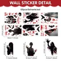 Set di 68 adesivi murali Halloween con dimensioni dettagliate per decorazione finestre - 20*30CM*6 Fogli