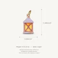 Vintage lantern charm pendant in copper metal with purple and orange enamel finish details - Style 16 Lantern Pendant