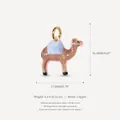 Detailed colorful enamel camel pendant charm in copper with size and weight specifications. - No. 15 Camel Design Pendant