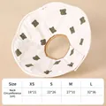 Verstellbarer wasserdichter elisabethanischer Kragen für Katzen und Hunde mit süßem Bärenmuster - XS (Hals 18-21cm) / Weißer Bär